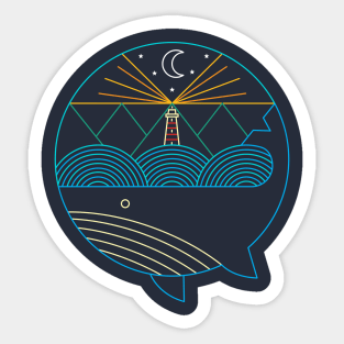 Nature ocean Minimalist Sticker